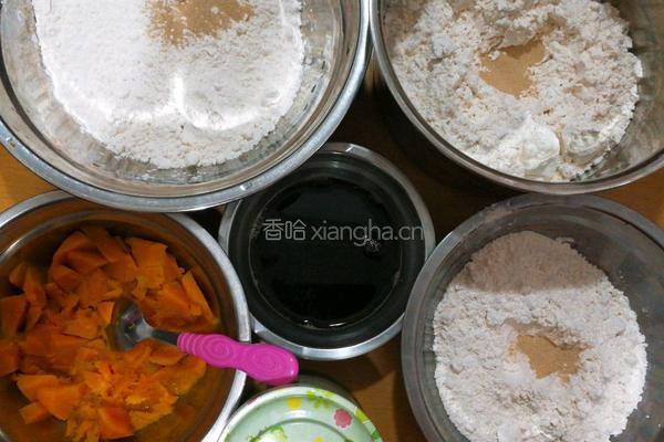 花样豆沙包的做法图解2