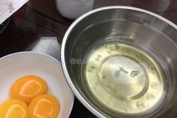 六寸分蛋海绵蛋糕的做法图解3