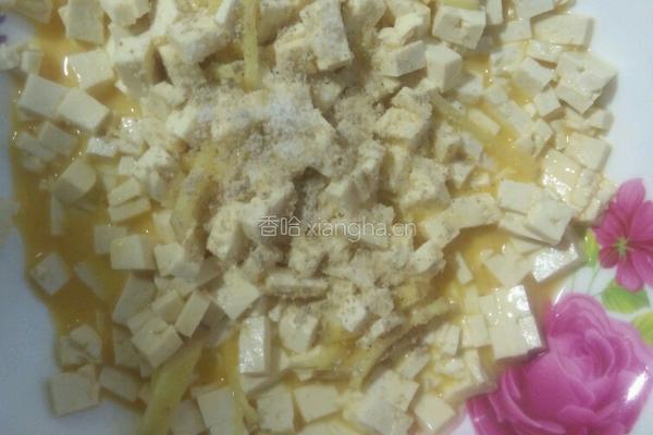 蛋香豆腐焖双丝的做法图解3