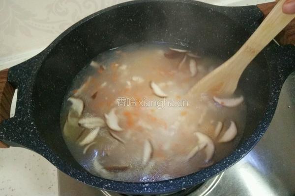 香菇鸡肉粥的做法图解8