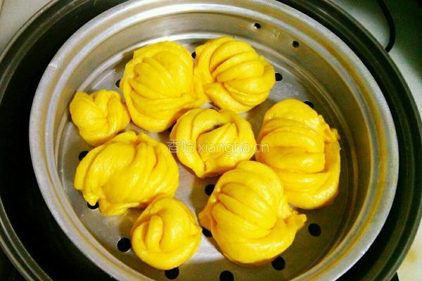南瓜花卷的做法图解18