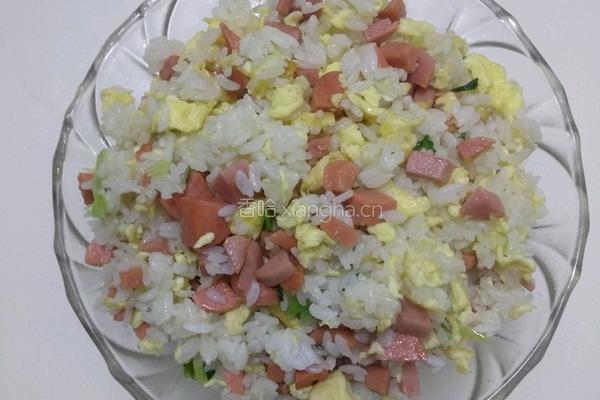 鸡蛋香肠蛋炒饭的做法图解9