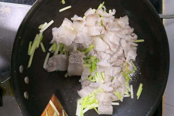黄韭菜炒肉片的做法图解4
