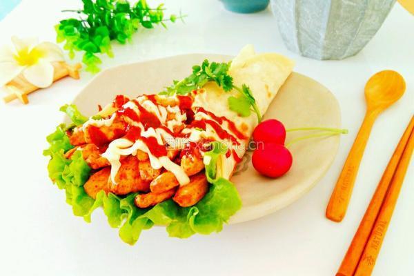 奥尔良鸡肉卷的做法图解20