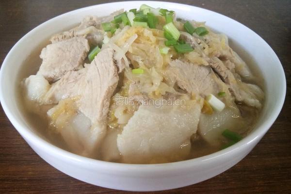 酸菜汆白肉的做法图解7