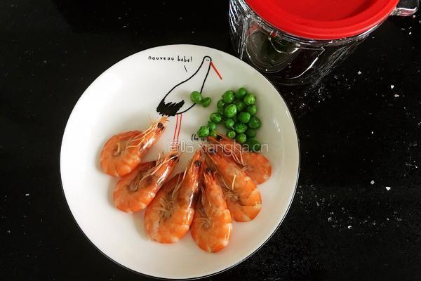 鲜虾豌豆粥的做法图解2
