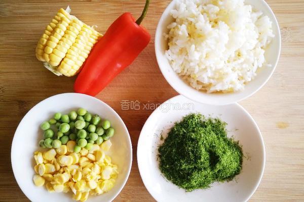 海苔炒饭的做法图解2