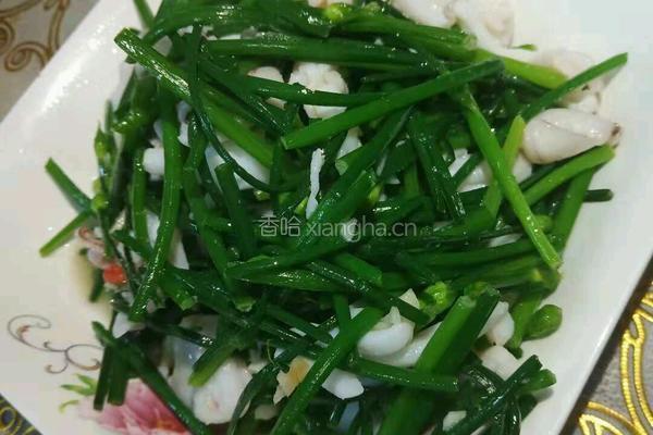 韭菜花炒鱿鱼