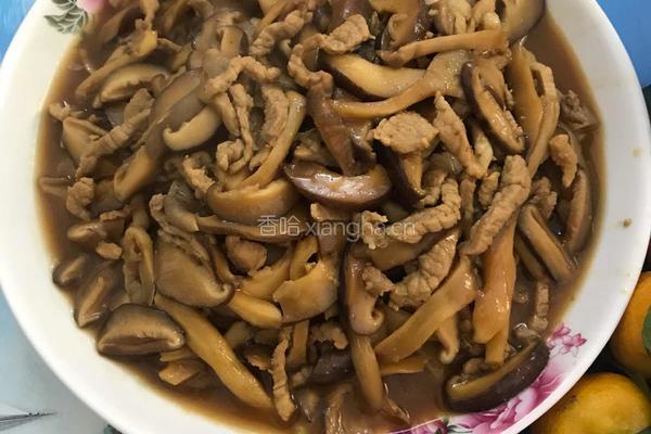 香菇平菇炒肉丝的做法图解8