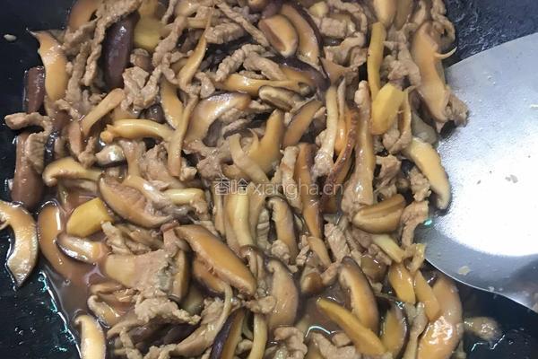 香菇平菇炒肉丝的做法图解7