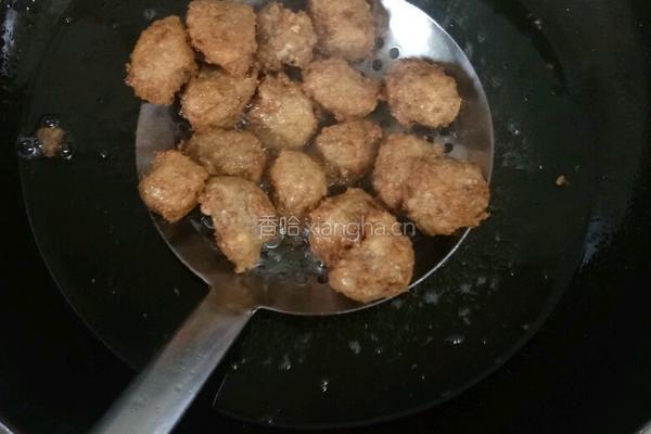 干炸豆腐肉丸子的做法图解4