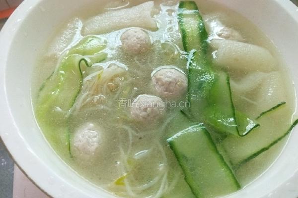 肉丸竹荪玉带汤的做法图解5
