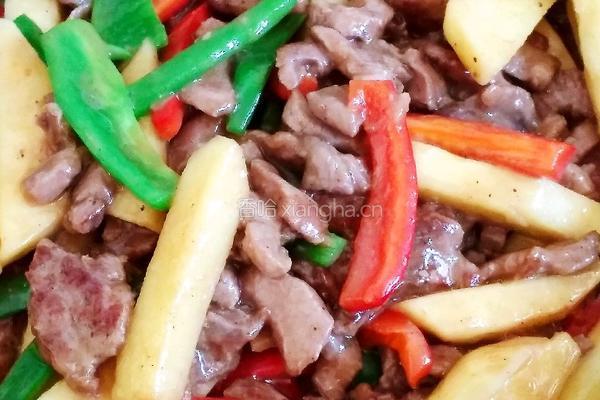 苹果炒牛柳的做法图解5
