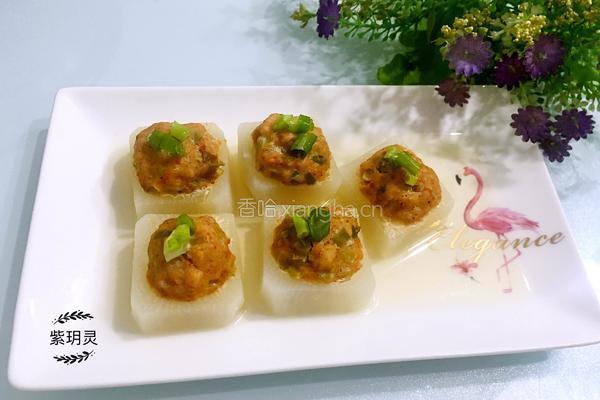 白萝卜蒸肉丸的做法图解9