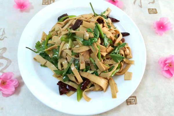 辣炒豆腐皮的做法图解7