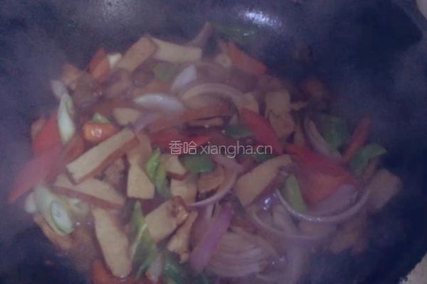 香干回锅肉的做法图解6