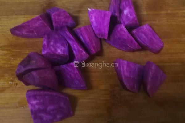 黑芝麻紫薯饼的做法图解3