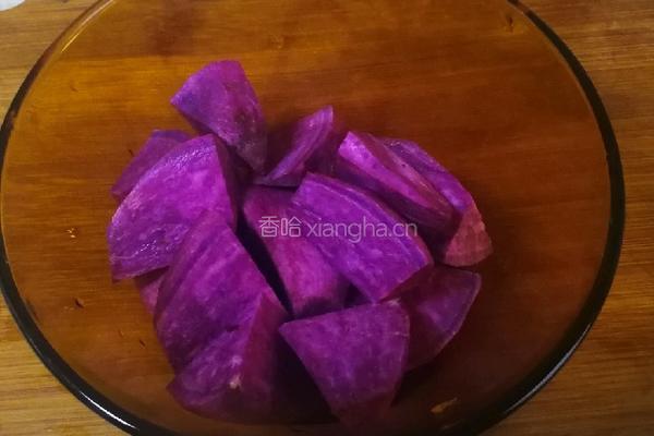 黑芝麻紫薯饼的做法图解4