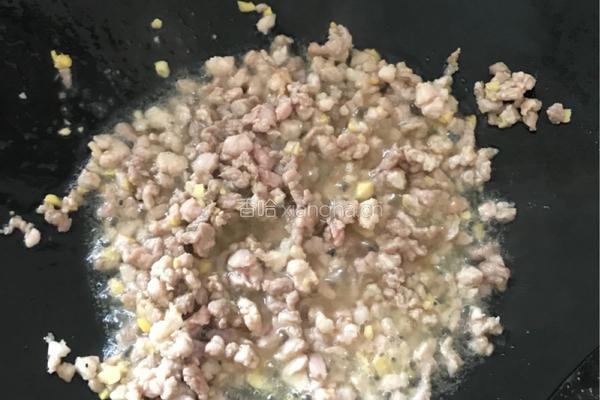 青菜肉末炒饭的做法图解3