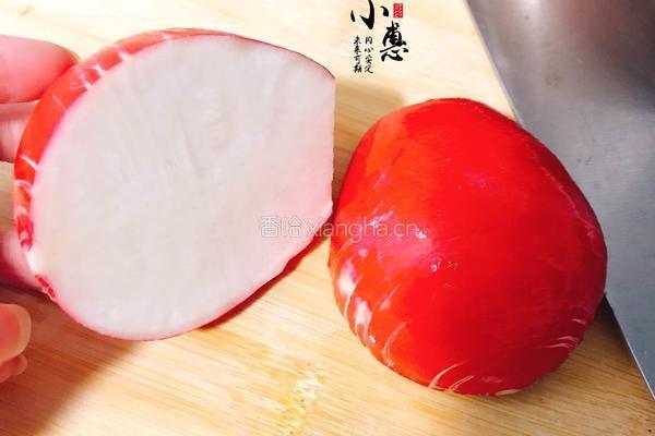 红皮萝卜玫瑰花的做法图解2