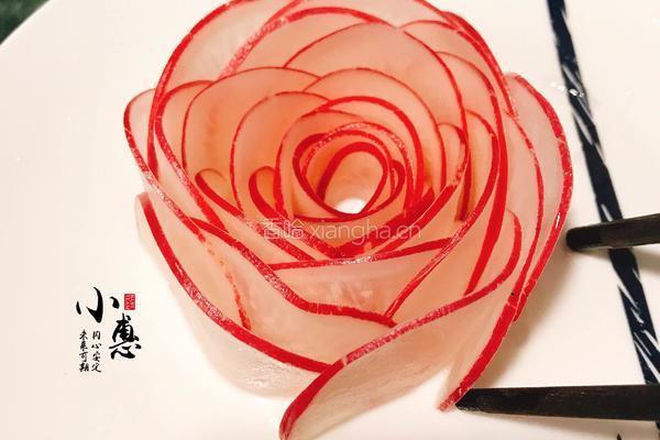 红皮萝卜玫瑰花的做法图解15