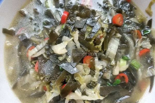 酸菜炖海带的做法图解6