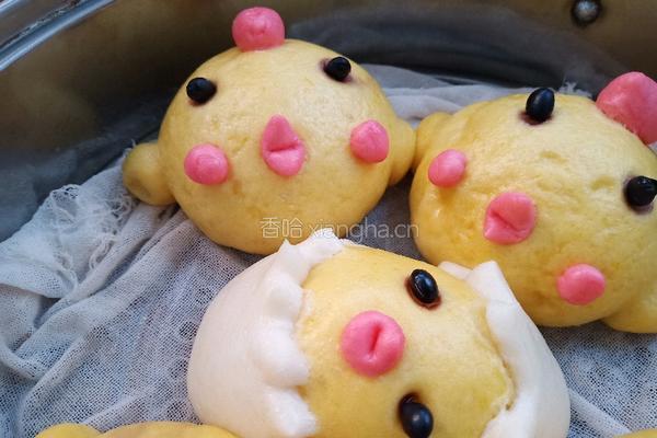 南瓜小鸡馒头的做法图解11