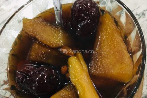 苹果 梨红枣枸杞黑糖姜茶的做法图解15