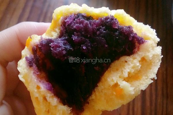 南瓜紫薯包的做法图解7
