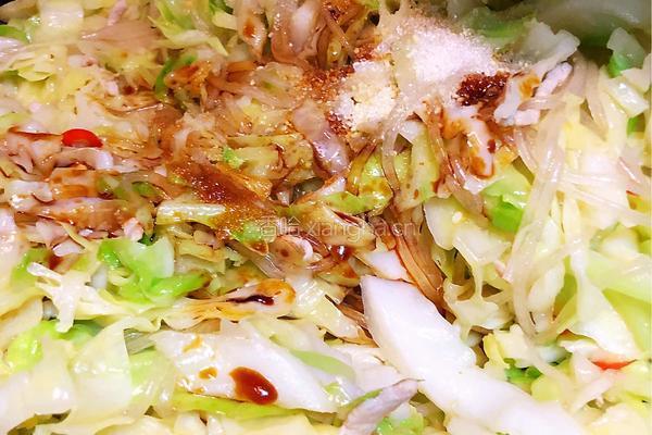 圆白菜炒粉丝的做法图解9