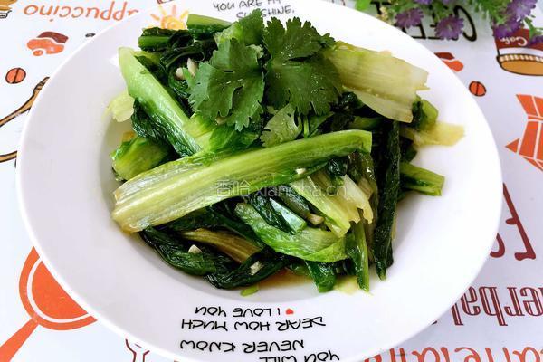 清炒油麦菜的做法图解9