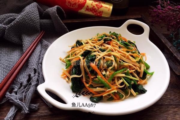 干豆腐拌菠菜的做法图解15