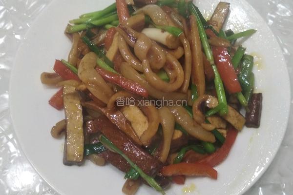 炒鱿鱼三丝的做法图解8