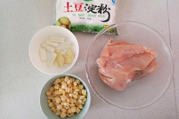 鸡肉玉米肠的做法图解1