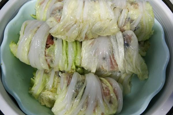 白菜酿肉的做法图解7