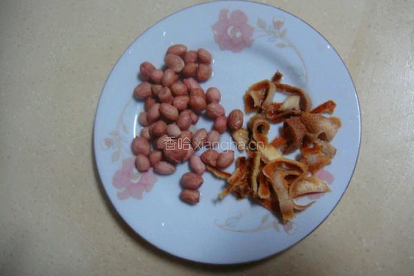 陈皮花生粥的做法图解1