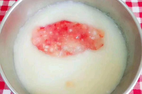 酸甜草莓米糊的做法图解5