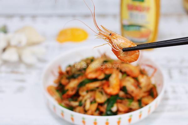 韭菜炒河虾的做法图解11