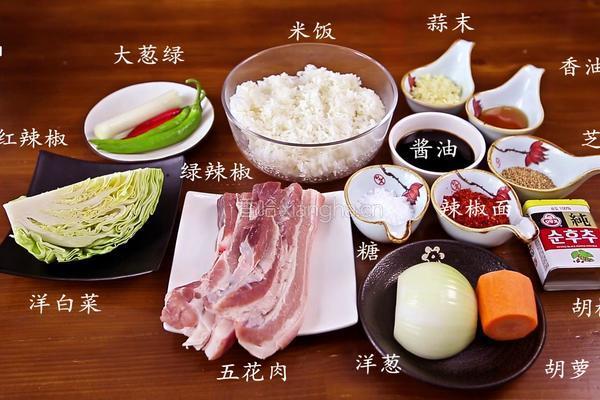 韩式炒五花肉盖饭的做法图解1