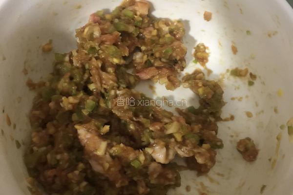 香菇酿肉的做法图解4