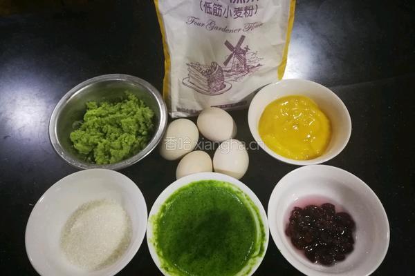 蔓越莓翠绿蛋糕的做法图解3