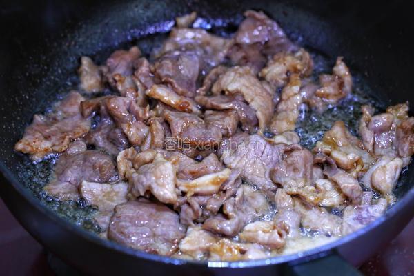 莲藕芹菜炒肉片的做法图解4
