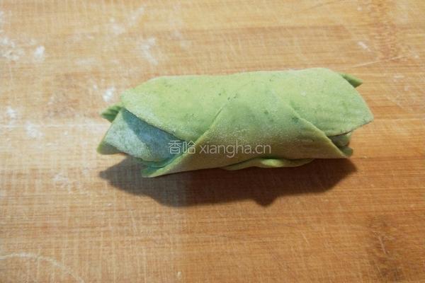 新文美食 菠菜玫瑰面点的做法图解11