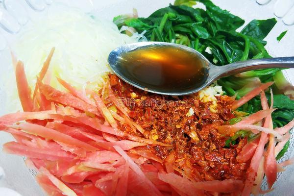 凉拌菠菜粉丝的做法图解8