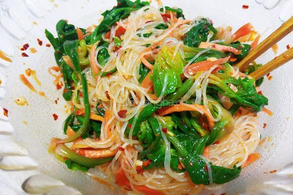 凉拌菠菜粉丝的做法图解12