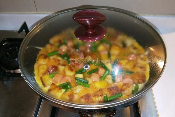 新文美食 网红馒头变身 鸡蛋火腿饼的做法图解13