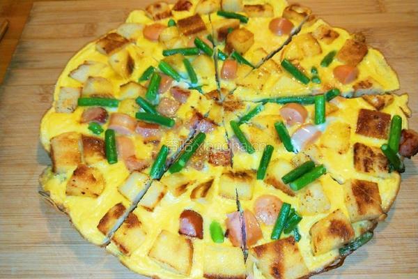 新文美食 网红馒头变身 鸡蛋火腿饼的做法图解14