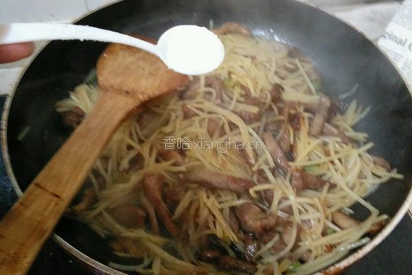 土豆丝炒肉的做法图解5