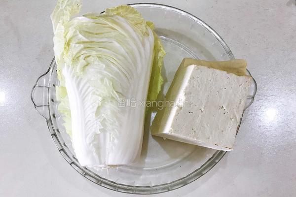 手掰豆腐白菜汤的做法图解2
