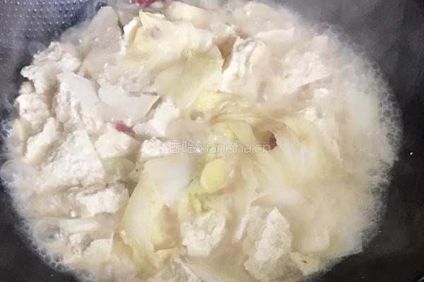 手掰豆腐白菜汤的做法图解10